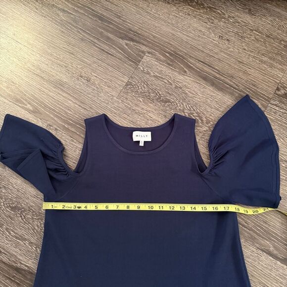 Milly Navy Cold Shoulder Dress - Picture 6 of 8